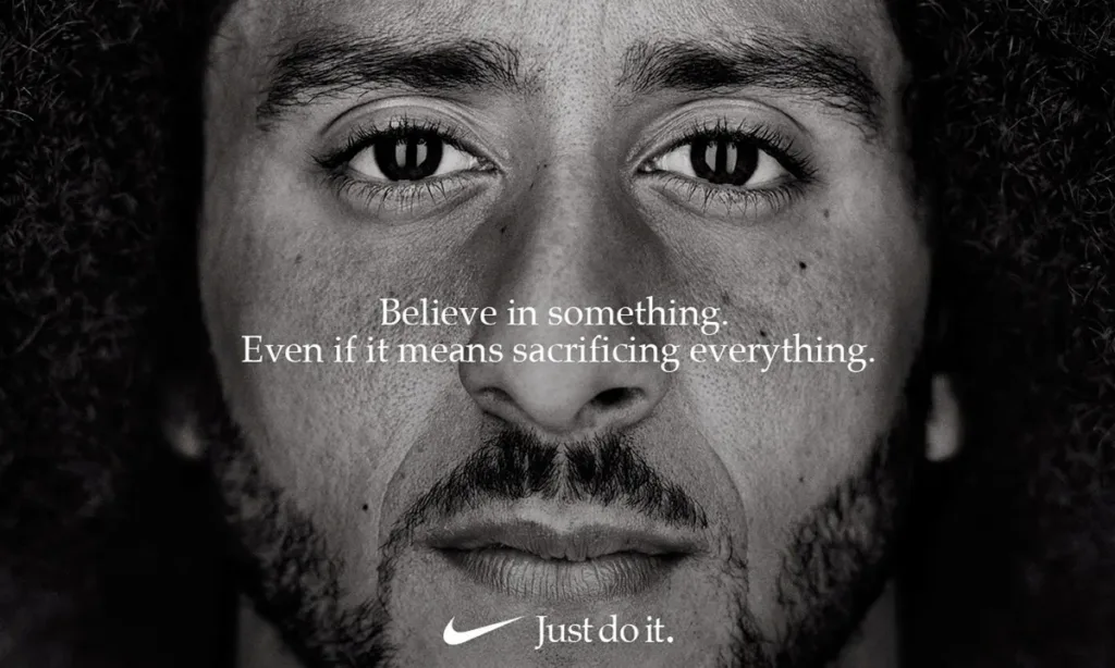 Nike's "Dream Crazy" ad with Colin Kaepernick tells a powerful story that deeply connects with people. It's about Kaepernick's journey, showing how he faced challenges but never gave up on his dreams. By featuring Kaepernick, Nike not only stood up for what they believe in but also inspired others to believe in themselves.

The ad doesn't just focus on Kaepernick; it also brings attention to important social issues, like justice and equality. It encourages viewers to think about these issues and take action. Nike isn't just selling sportswear; they're promoting positive change, which resonates with consumers who care about making a difference.

Nike's decision to feature Kaepernick wasn't just bold; it set them apart from their competitors. By being true to their values, Nike earned trust and loyalty from customers. This ad isn't just about selling products; it's about inspiring people and driving progress.

In simple terms, Nike's "Dream Crazy" ad shows the power of storytelling to connect with people on a meaningful level. By championing determination, empowerment, and social justice, Nike stands out as a leader in both sports and social activism.